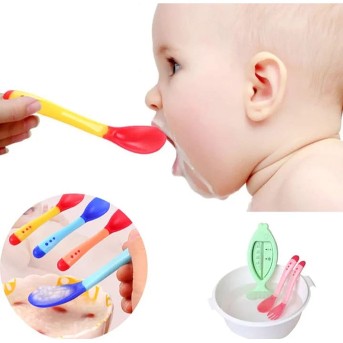 COCHOLITO KIDS - Set De Utensilios De Comer Para Bebes Cuchara Y Tenedor