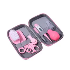 KIVARA - Set Higiene Cuidado Para Bebes Rosa 8 Piezas Con Estuche
