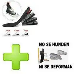 GENERICO - Pack Par Plantilla Completa Altura 7 cms + Par Talonera Altura 5 cms