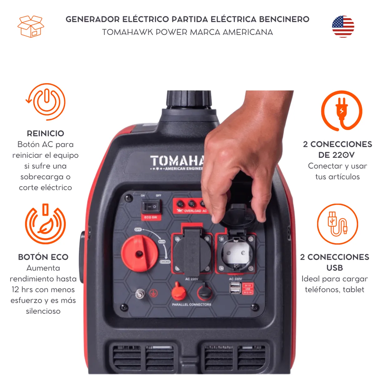 TOMAHAWK POWER - Generador 3000w Tomahawk Power Inverter
