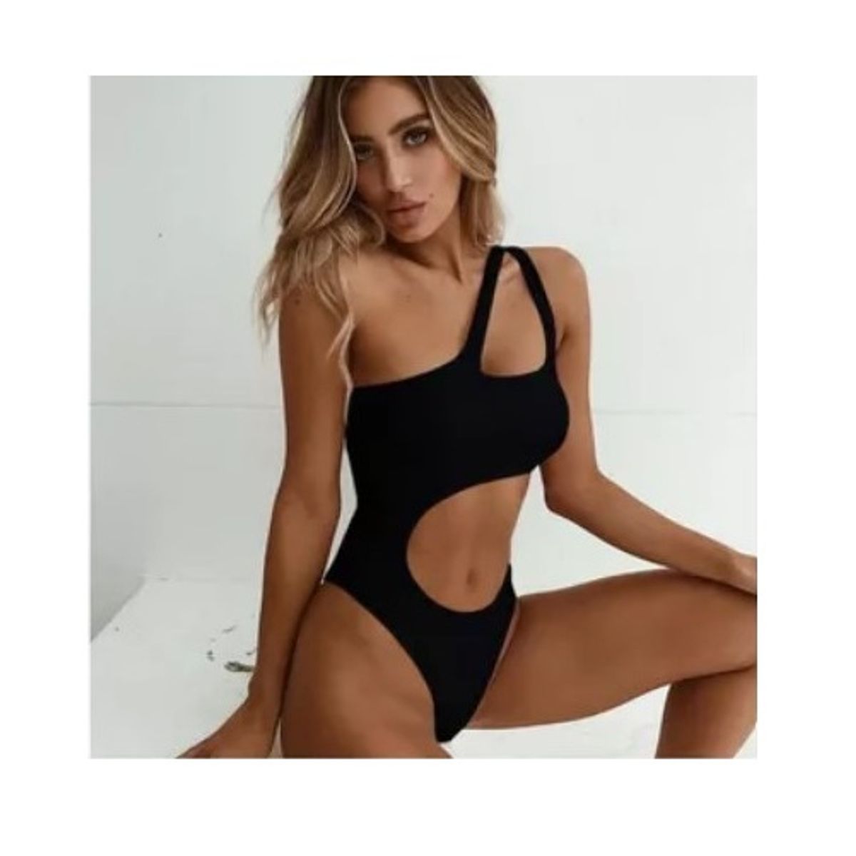 MALCREADO34401 - Trikini Traje de Baño De Una Pieza Para Mujer Con Abertura