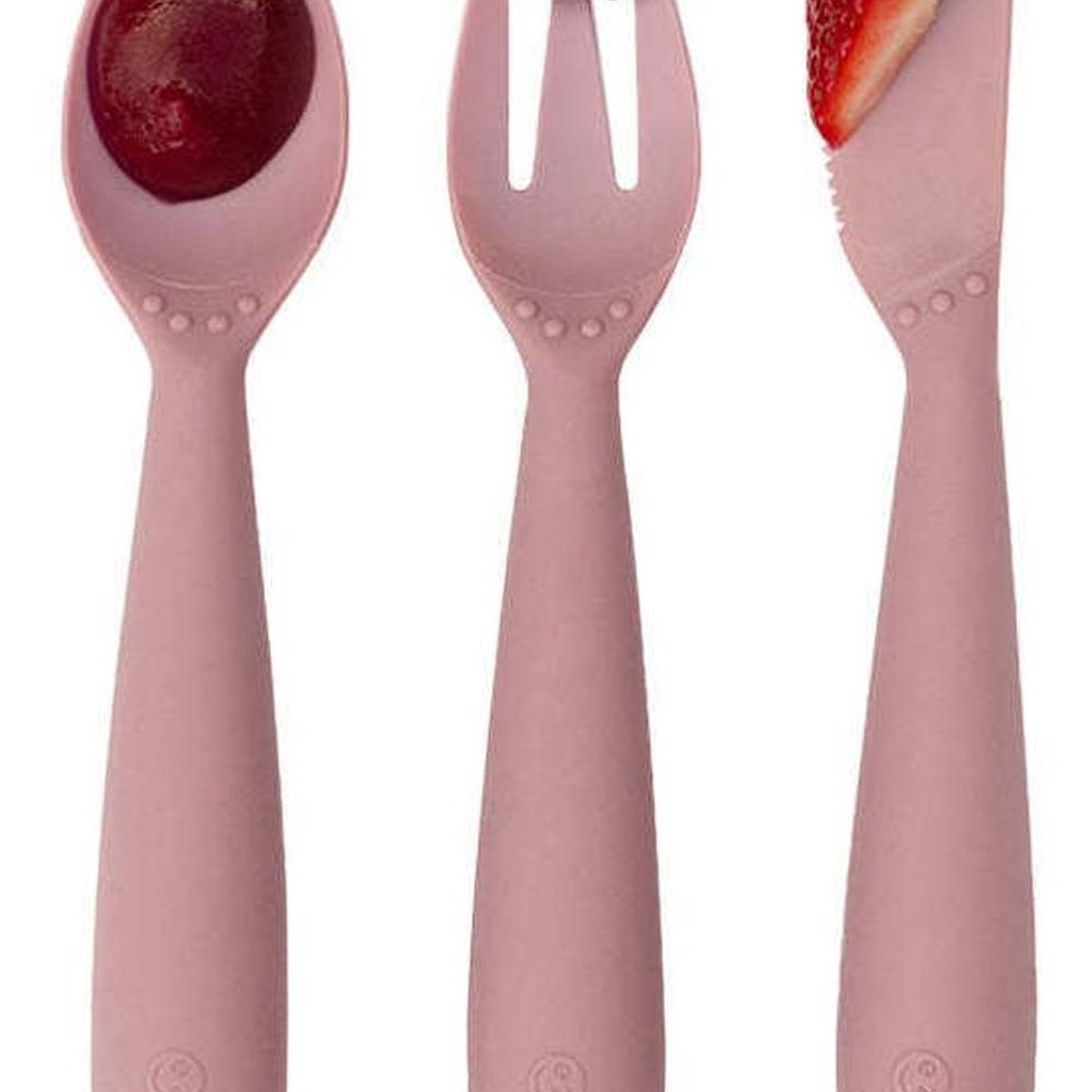 EZPZ - Set de Cubiertos Happy Rosado Ezpz