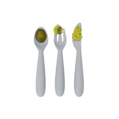 EZPZ - Set de Cubiertos Happy Azul