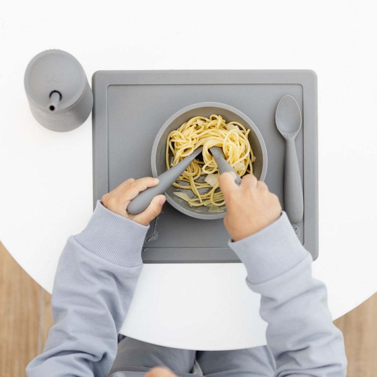 EZPZ - Set de Cubiertos Happy Azul Ezpz