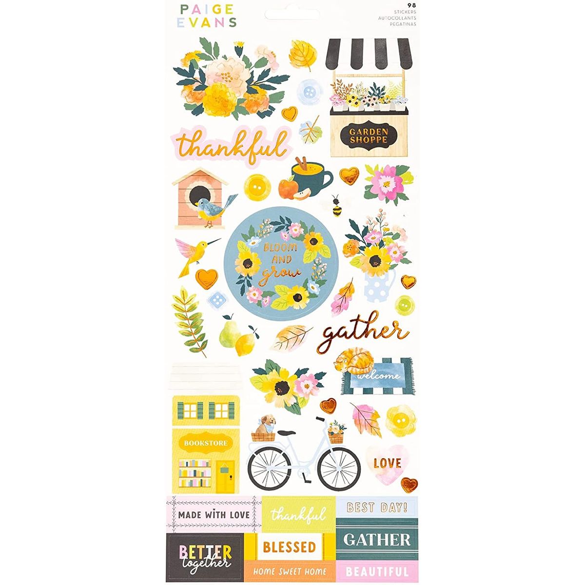 AMERICAN CRAFTS - Paige Evans Garden Shoppe STICKERS 6X12