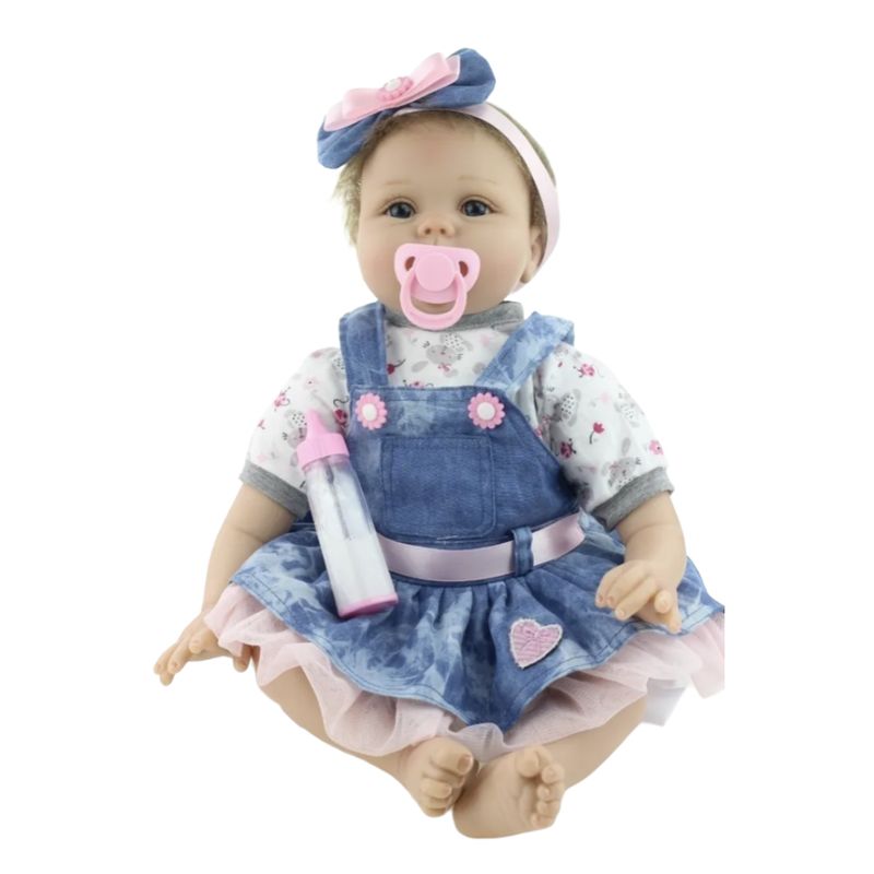 GENERICO - Bebe Reborn Muñeca Realista Silicona Suave Grande 55cm