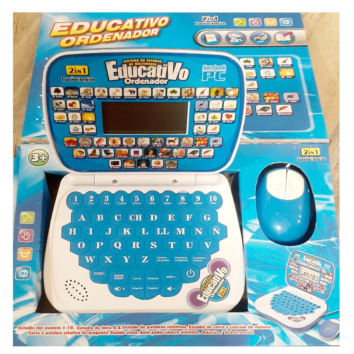 GENERICO - Computador Juguete Educativo Ingles - Español - Niño