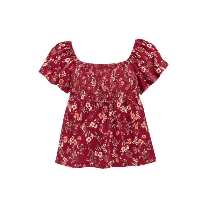 OLD NAVY - Blusa Print Burdeo Niña OLD NAVY