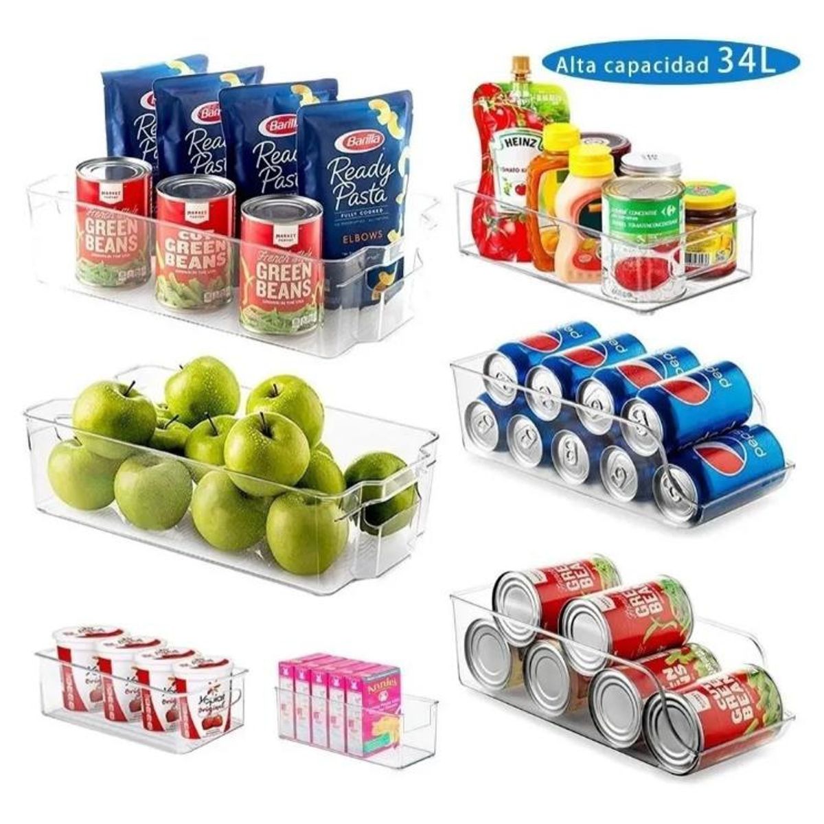 TNAKIEX - Organizadores De Refrigerador Cocina Contenedores Plasticos 7pzs