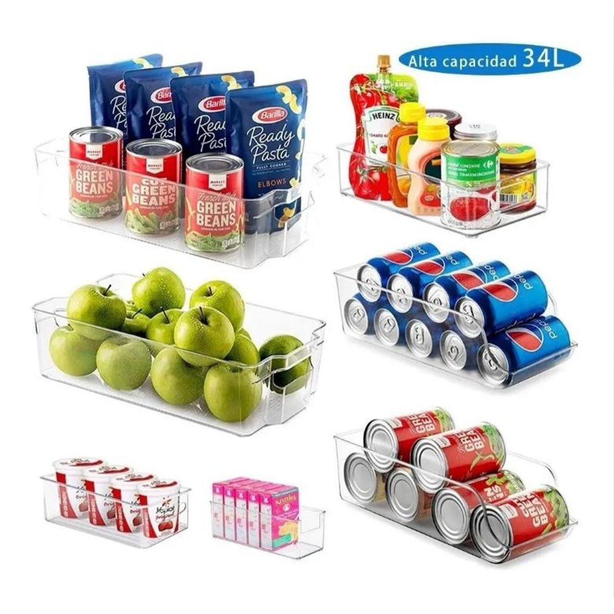 TNAKIEX - Organizadores De Refrigerador Cocina Contenedores Plasticos 7pzs