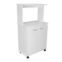 Mueble Microondas 2 Puertas Blanco 59.5x150.6x51.5 cm