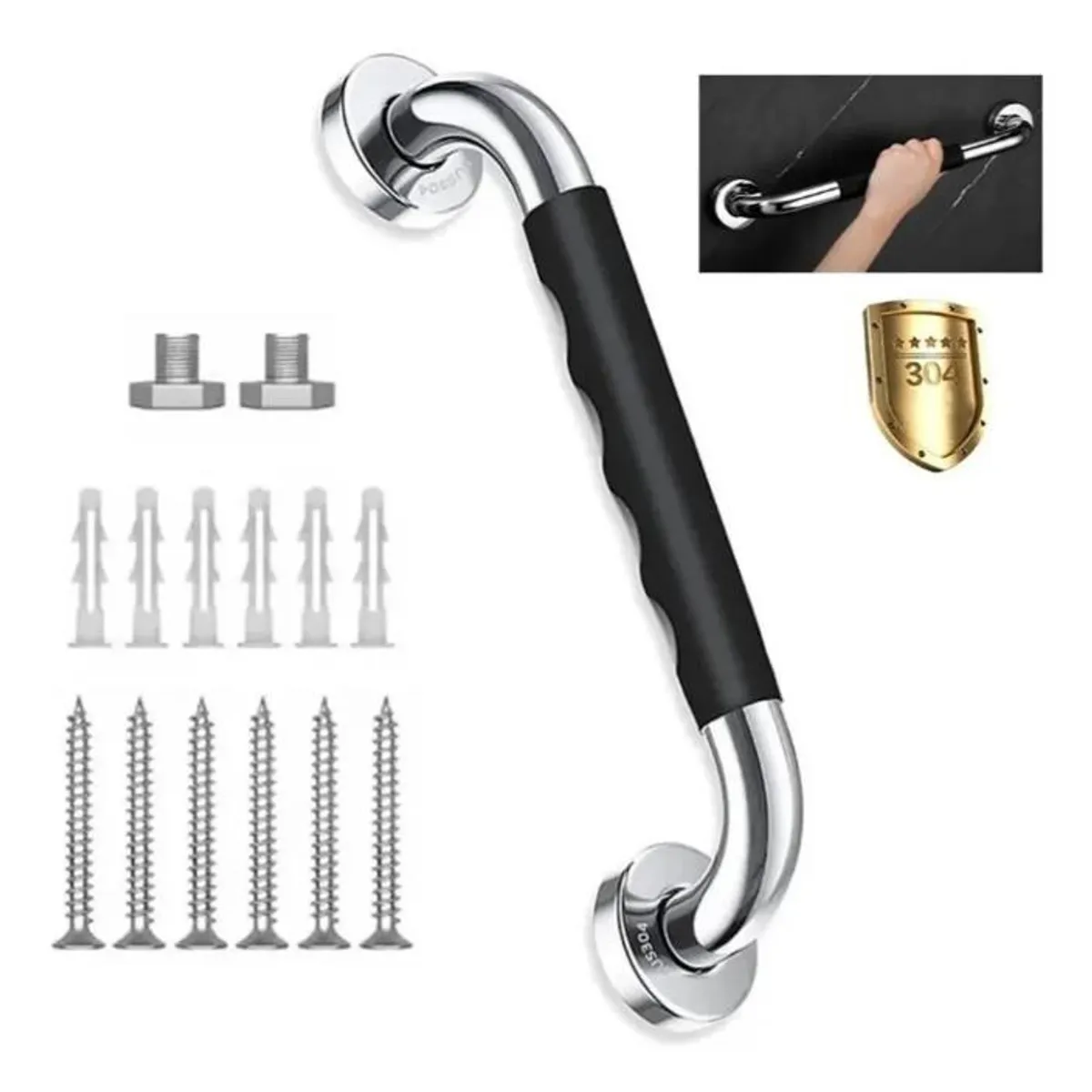 TNAKIEX - Barras Agarradera De Seguridad Baño Apoyo Acero Inox