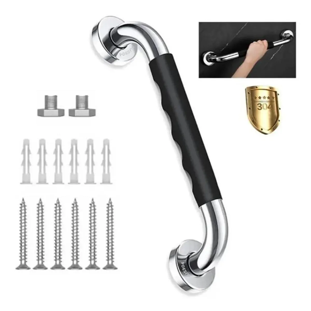 TNAKIEX - Barras Agarradera De Seguridad Baño Apoyo Acero Inox