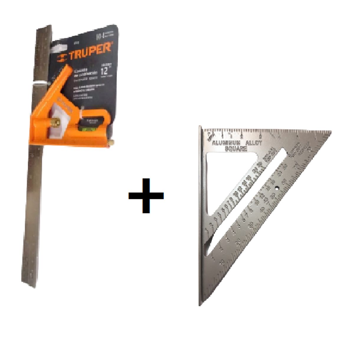 TRUPER - Escuadras;  1 De Combinación Truper + 1 Rápida de aleación de Aluminio