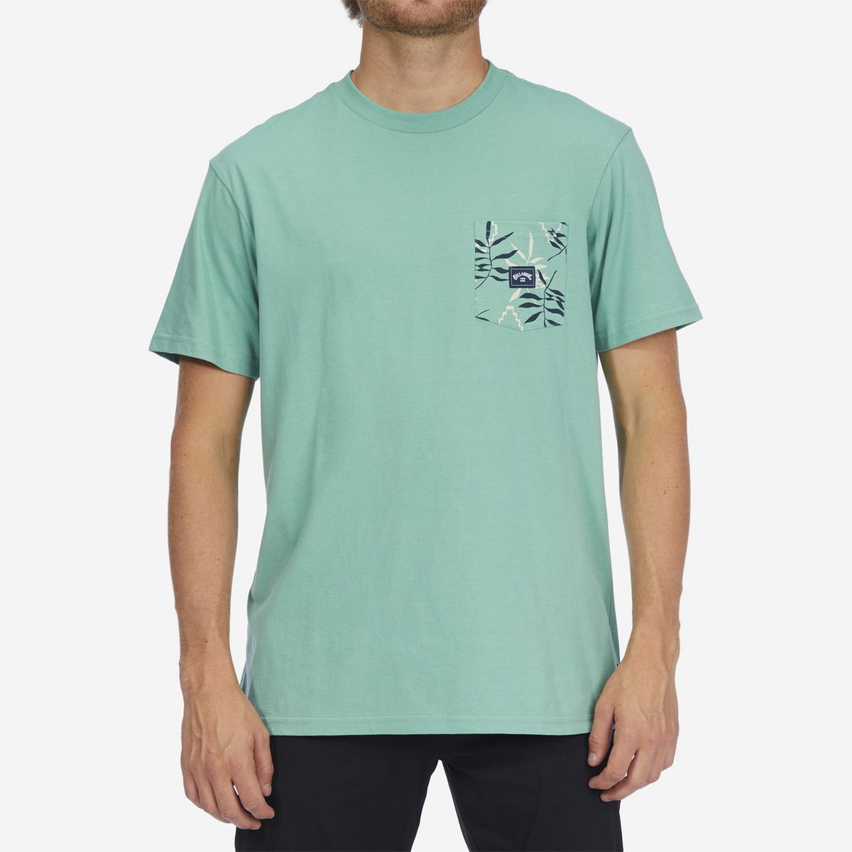 BILLABONG - Polera M/C Hombre Team Pocket M Tees Verde BILLABONG
