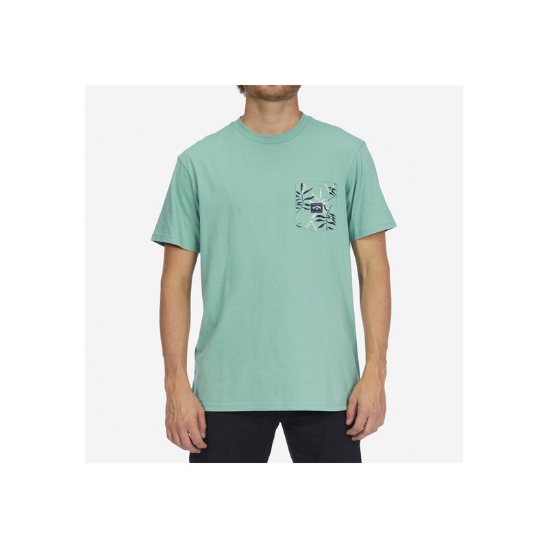 BILLABONG - Polera M/C Hombre Team Pocket M Tees Verde BILLABONG