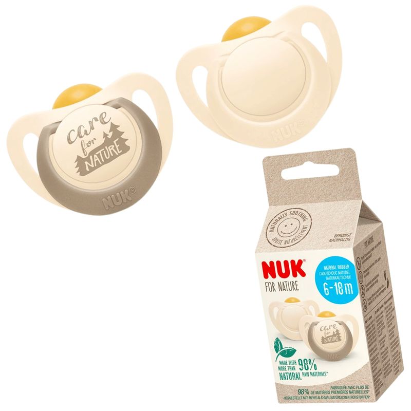 NUK - CHUPETE NUK LATEX FOR NATURE pack 2 Unid. (6-18 meses)