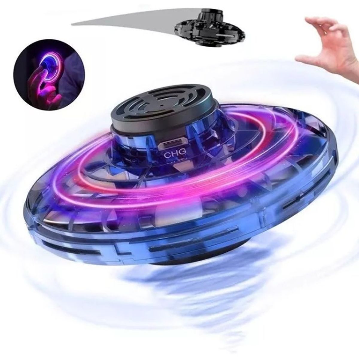 GENERICO - Spiner Volador Fly Nova Mini Dron Fidget Luces Juguete Niño