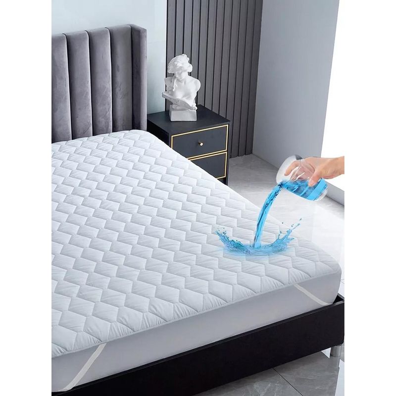 CASATUA - Cubre Colchon Protector Impermeable Elasticos - Blanco - 1,5 plazas
