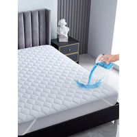 Cubre Colchon Protector Impermeable Elasticos - Blanco - King