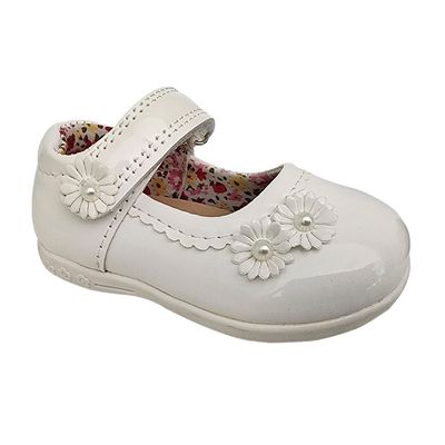 Imagen 2 del producto Zapato Infantil Niña Charol Fiestas Navidad Bautizos Blanco 7002