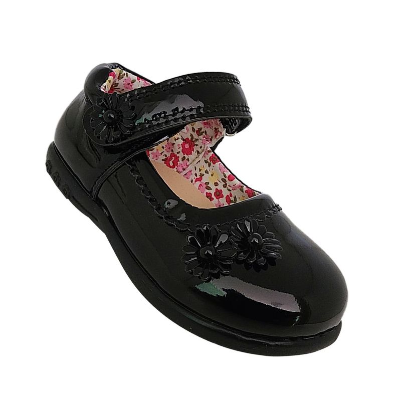 GENERICO - Zapato Infantil Niña Charol Fiestas Navidad Bautizos Negro 7001
