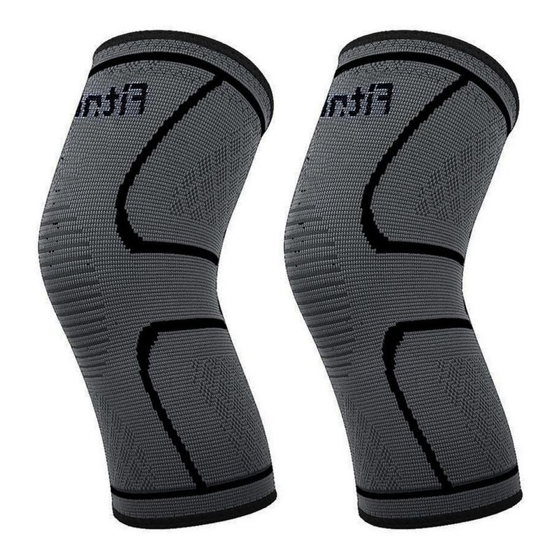FITNICS - Rodillera Deportiva Ortopedica Fitnics Pack X2 - Gris - L/XL