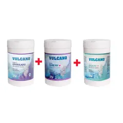 VULCANO - Pack Para Piscina Cloro Granulado Baja Ph Y Sube Ph