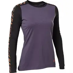 FOX - Polera Bicicleta Mujer Ranger Drirelease Manga Larga Negro