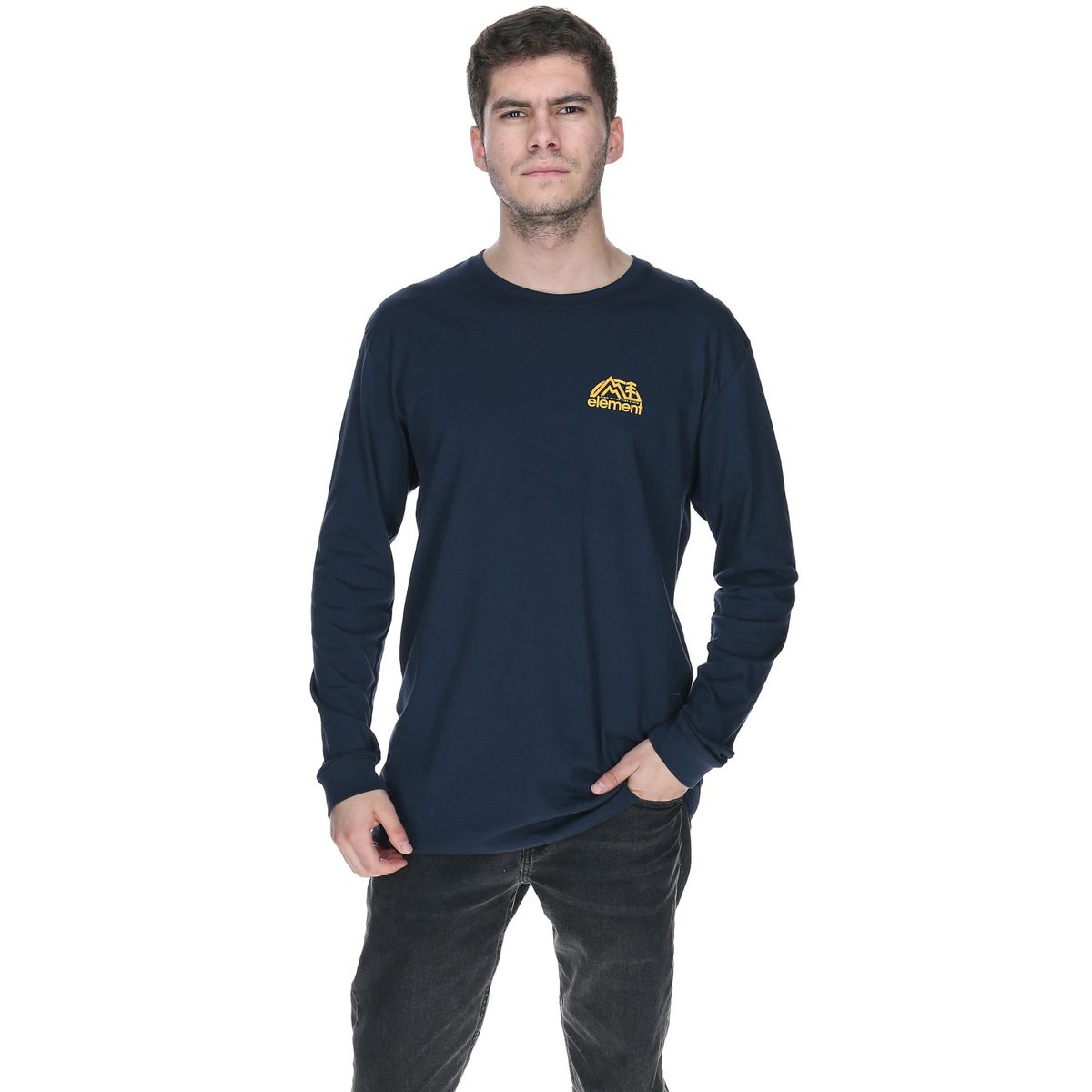 ELEMENT - Polera M/L Hombre Burkett Polera Azul ELEMENT