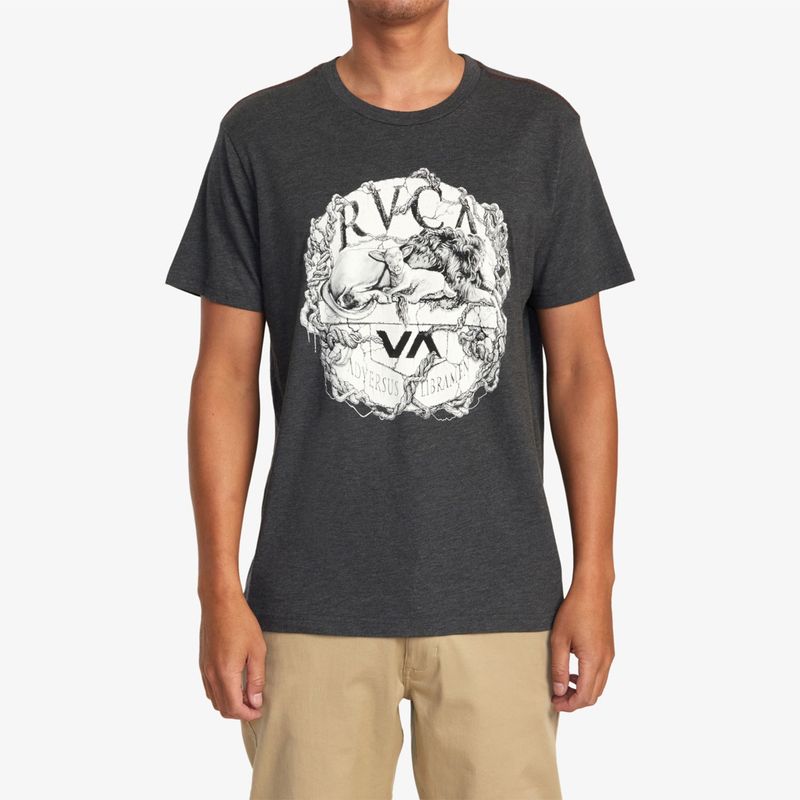 RVCA - Polera M/C Hombre Lion N Lamb Ss Negro RVCA