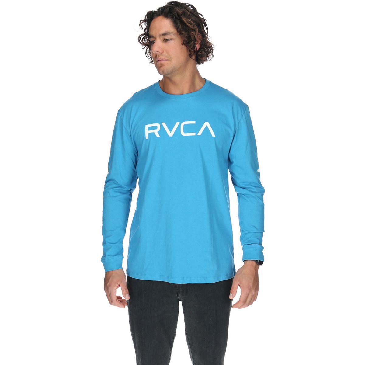 RVCA - Polera M/C Hombre Big Rvca Ls Azul RVCA