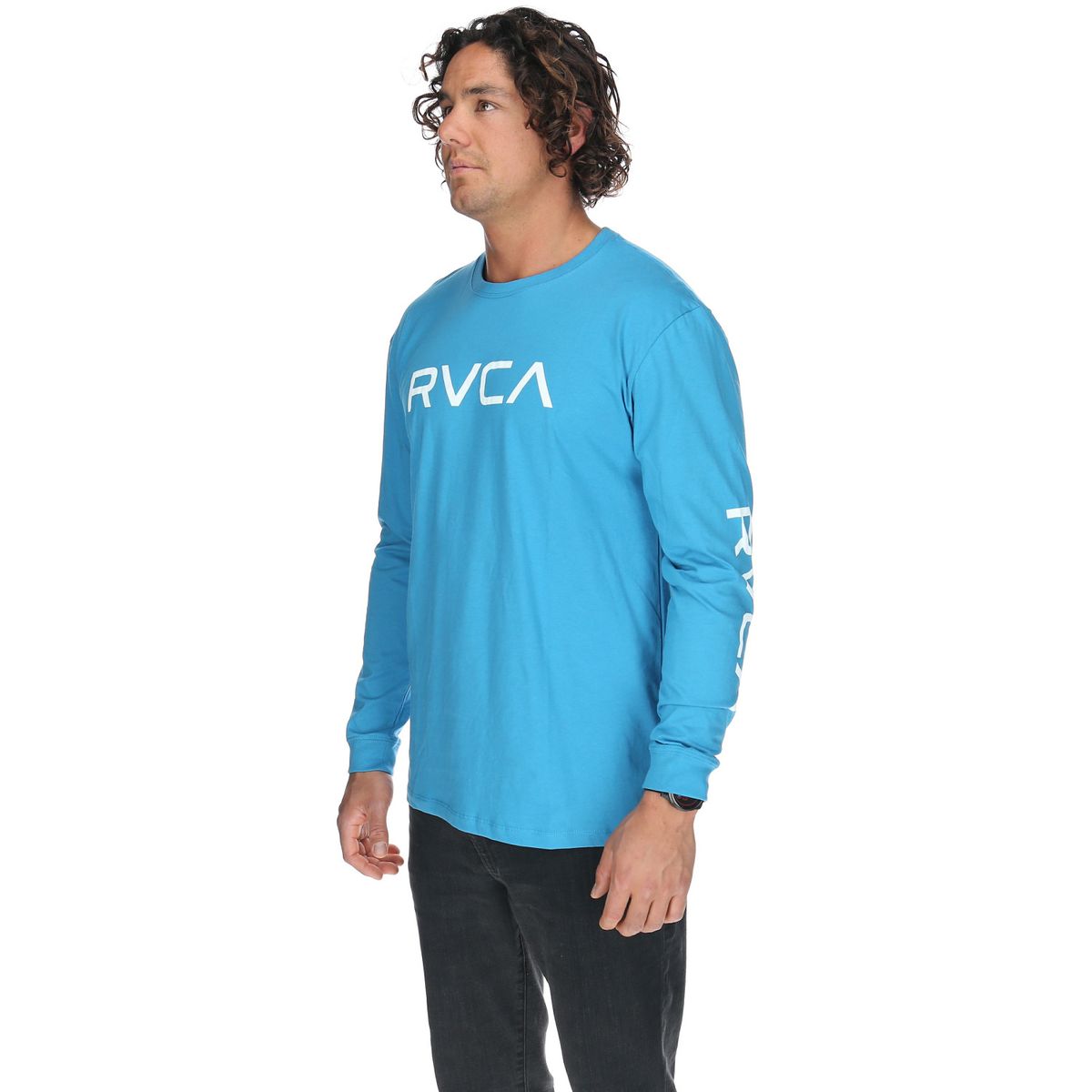 RVCA - Polera M/C Hombre Big Rvca Ls Azul RVCA