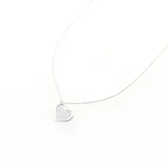 ROSETT - Cadena Limada con Colgante de Corazón Plata ley 925