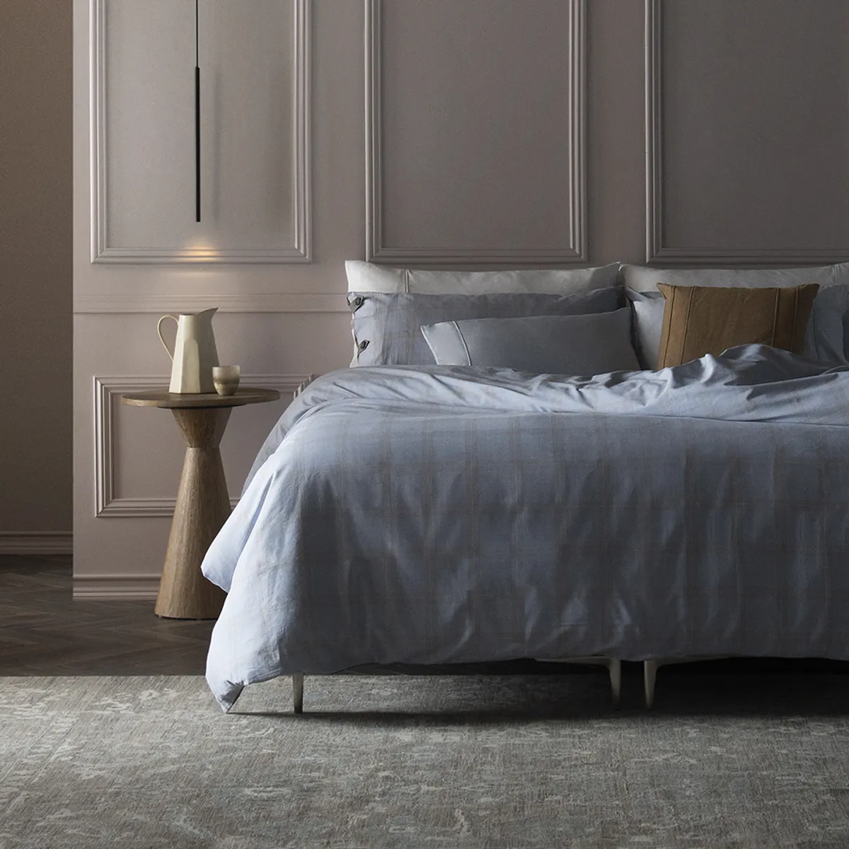 ROSEN - Funda Plumón Rosen Algodón Sergio Arias Check King Curry