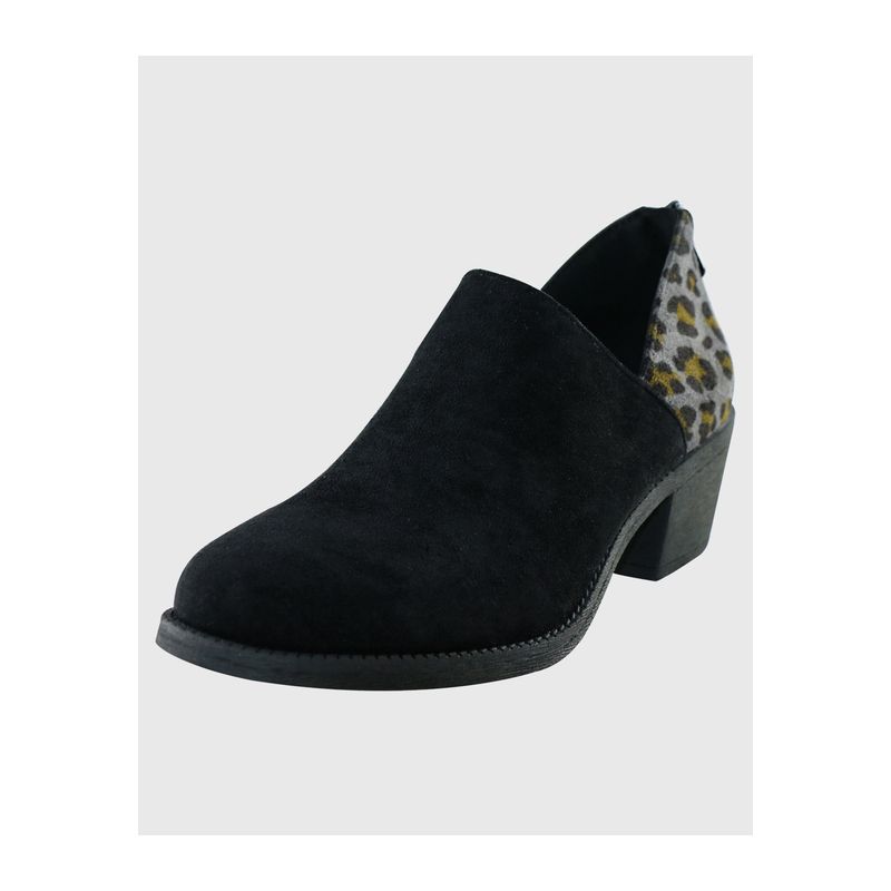 DINASTELLA - Botin bajo animal print Negro Danicolle