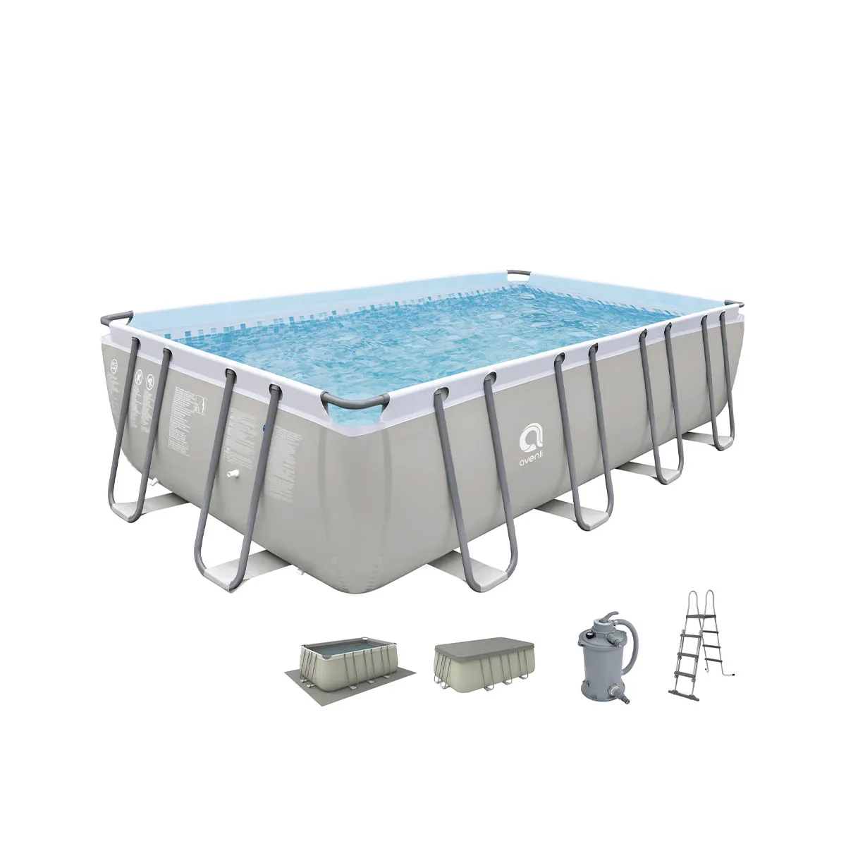 AVENLI - Piscina Estructural Rectangular Avenli 549x305 x122cm 20m3 Set completo