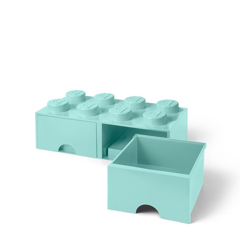 LEGO STORAGE - Contenedor LEGO BRICK DRAWER 8 - AQUA LIGHT BLUE