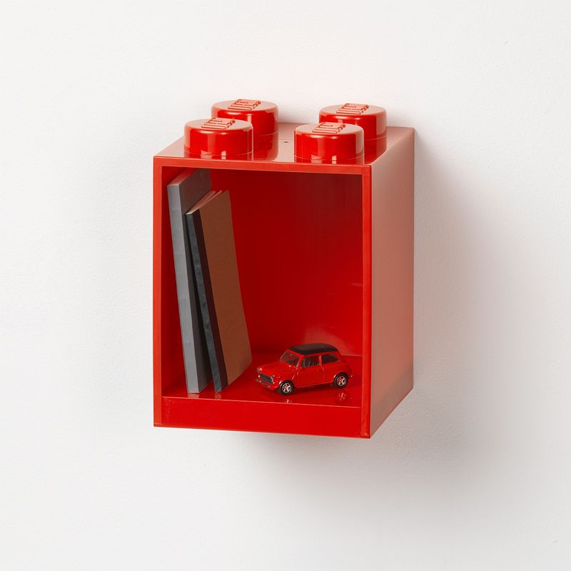 LEGO STORAGE - Repisa LEGO 4 KNOBS - RED