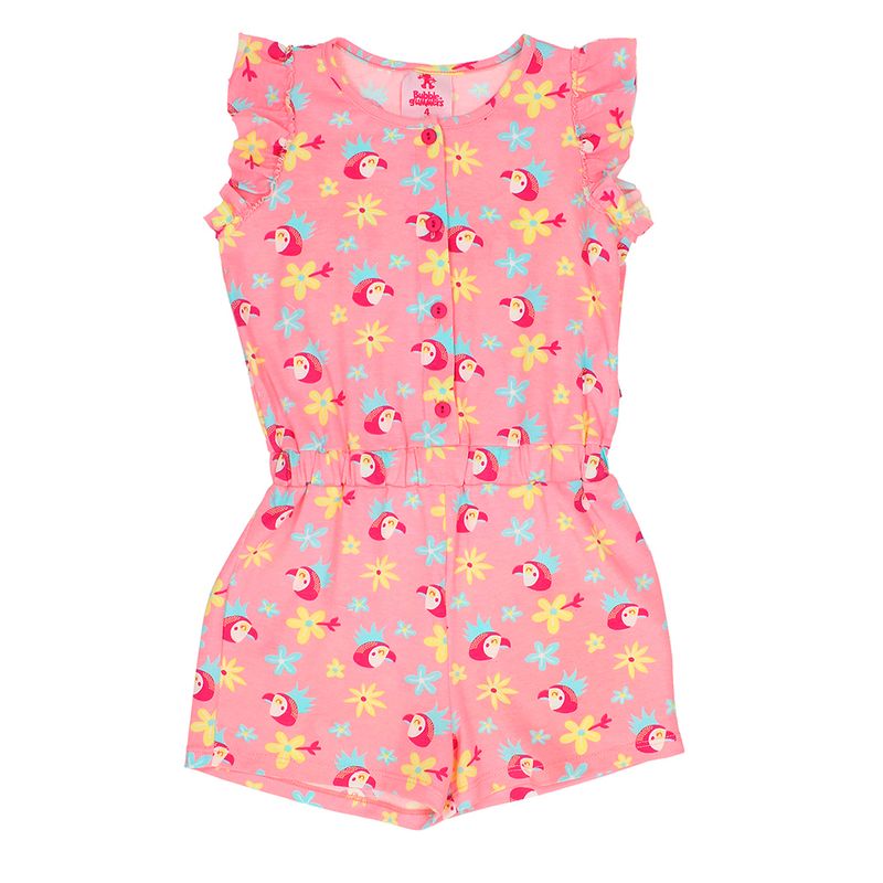 BUBBLE GUMMERS - JARDINERA NIÑA BUBBLEGUMMERS ELEVATED NATURE PINK