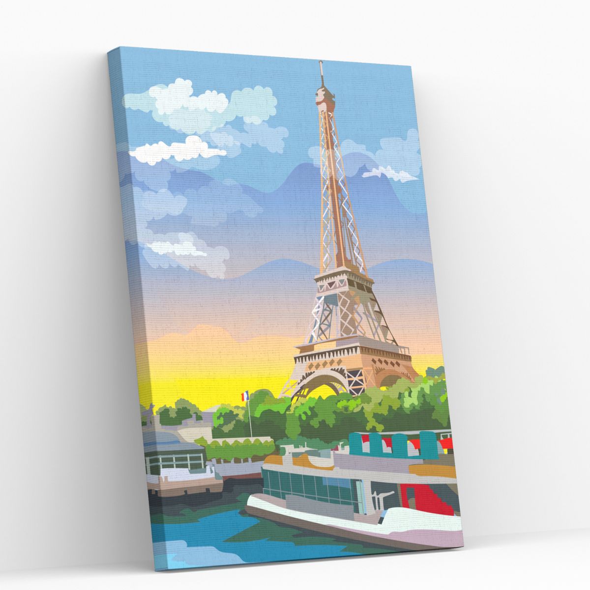 GENERICO - Pintura por números 25x35cm en bastidor Torre Eiffel Paris - Painting by number