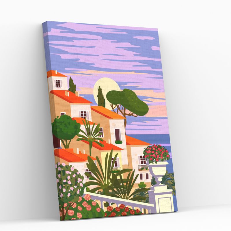 GENERICO - Pintura por números 25x35cm en bastidor Positano - Painting by number