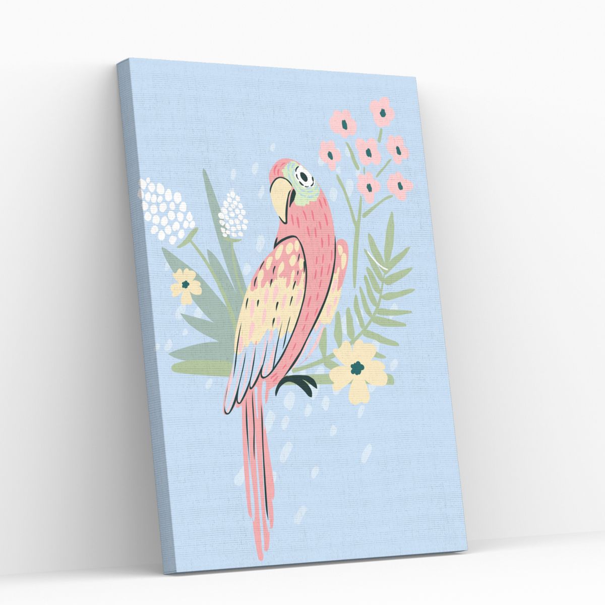 GENERICO - Pintura por números 25x35cm en bastidor Loro - Painting by number