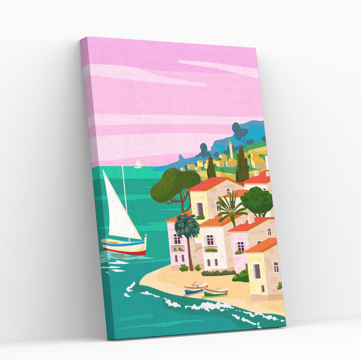 GENERICO - Pintura por números 25x35cm en bastidor Costa Italiana - Painting by number