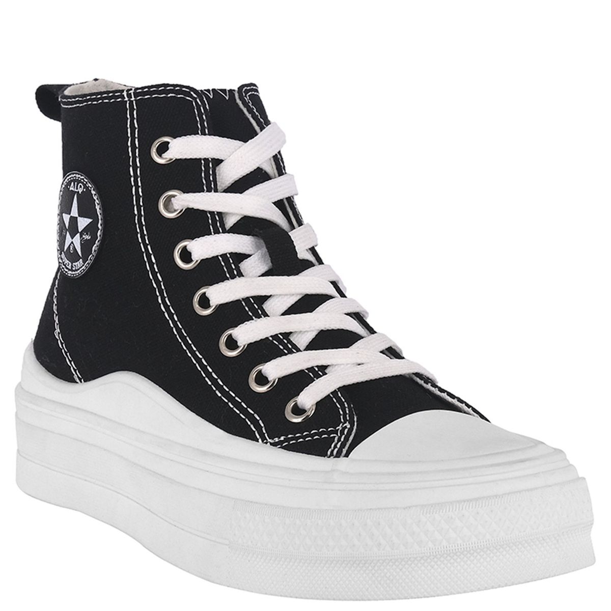 ALQUIMIA - Zapatilla Escolar Mujer Negro Acampe Alquimia