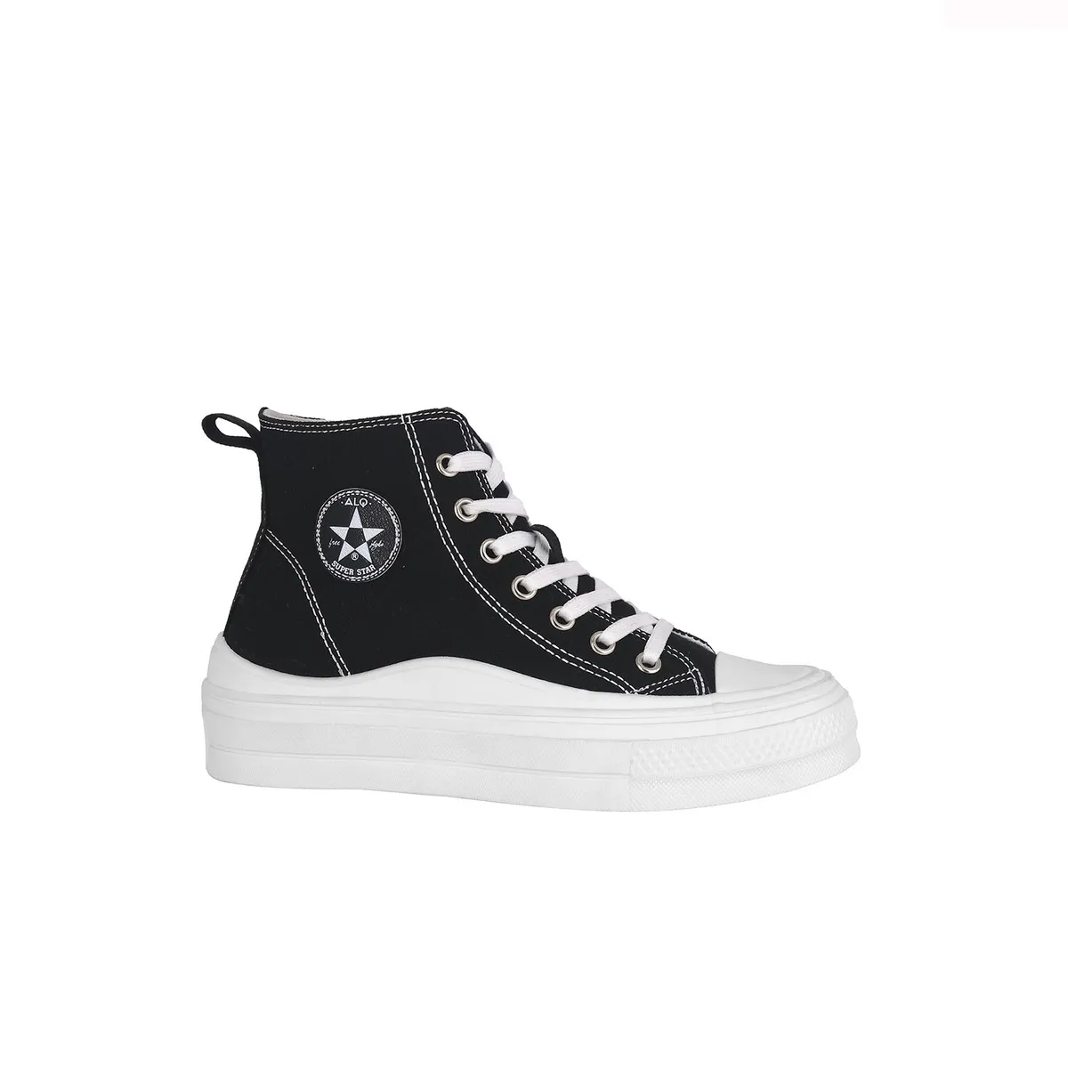 ALQUIMIA - Zapatilla Escolar Mujer Negro Acampe Alquimia