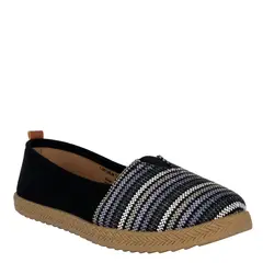 PASSER - Alpargata Mujer Negro Palmera