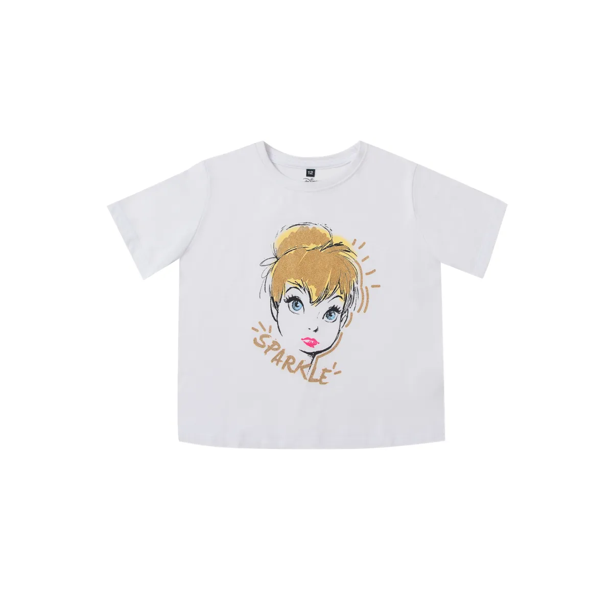 DISNEY - Polera Niña Campanita Sparkle Blanco Disney