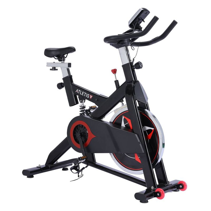 ATLETIS - Bicicleta Spinning Pro Volante 13 Kg Negro