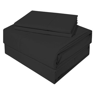 Imagen 2 del producto Juego de Sabanas Queen Dark Clásico Negro 200 Hilos